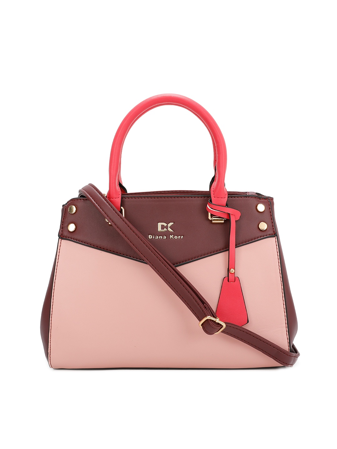 

Diana Korr Pink PU Structured Handheld Bag