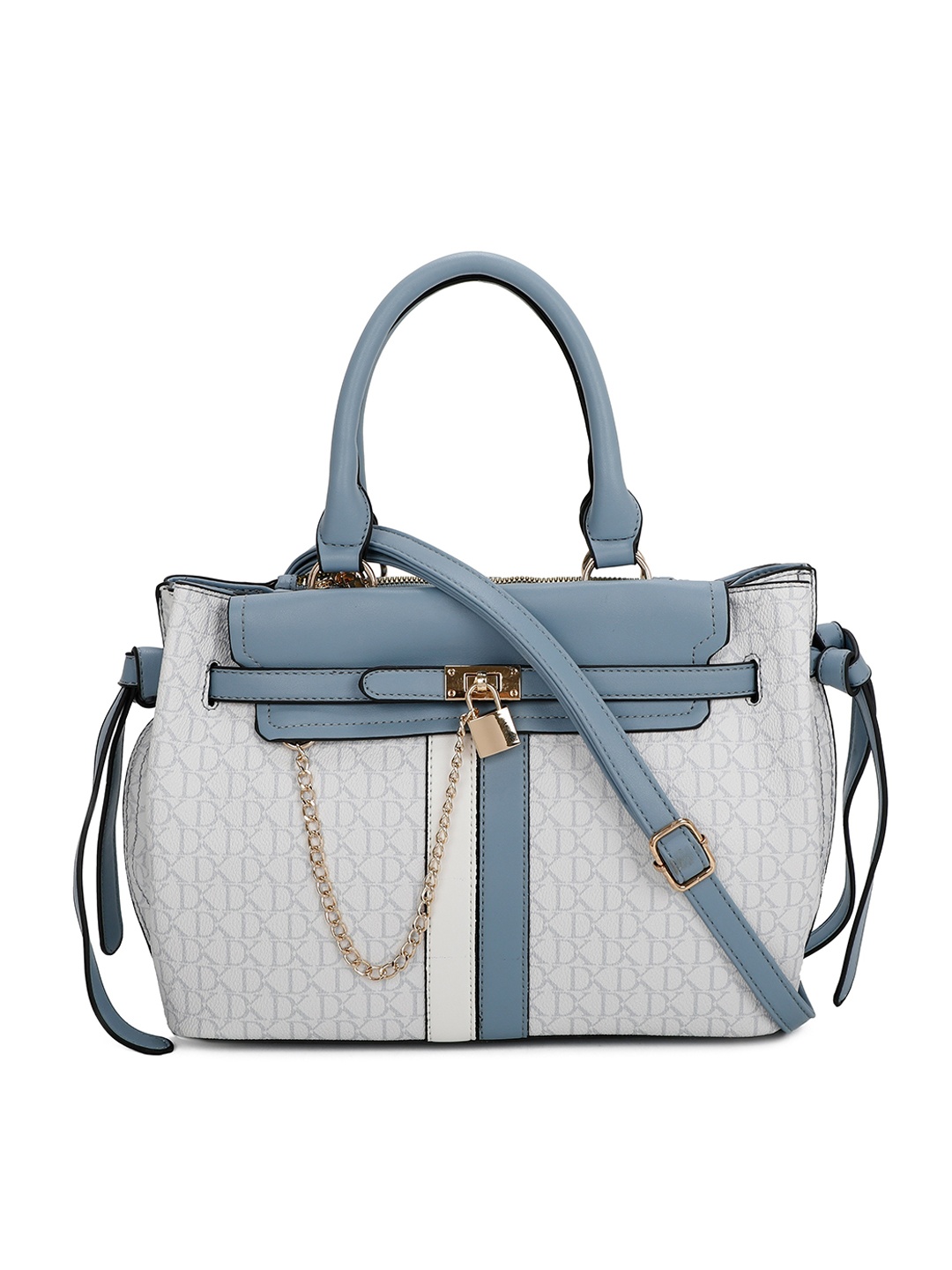 

Diana Korr Textured PU Structured Handheld Bag with Tasselled, Blue