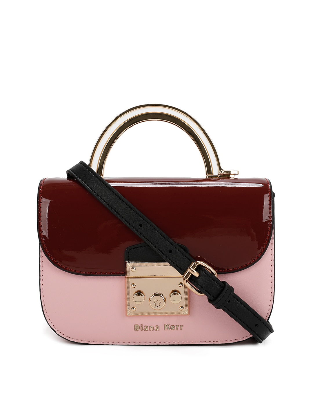 

Diana Korr Colourblocked Structured Satchel Bag, Pink