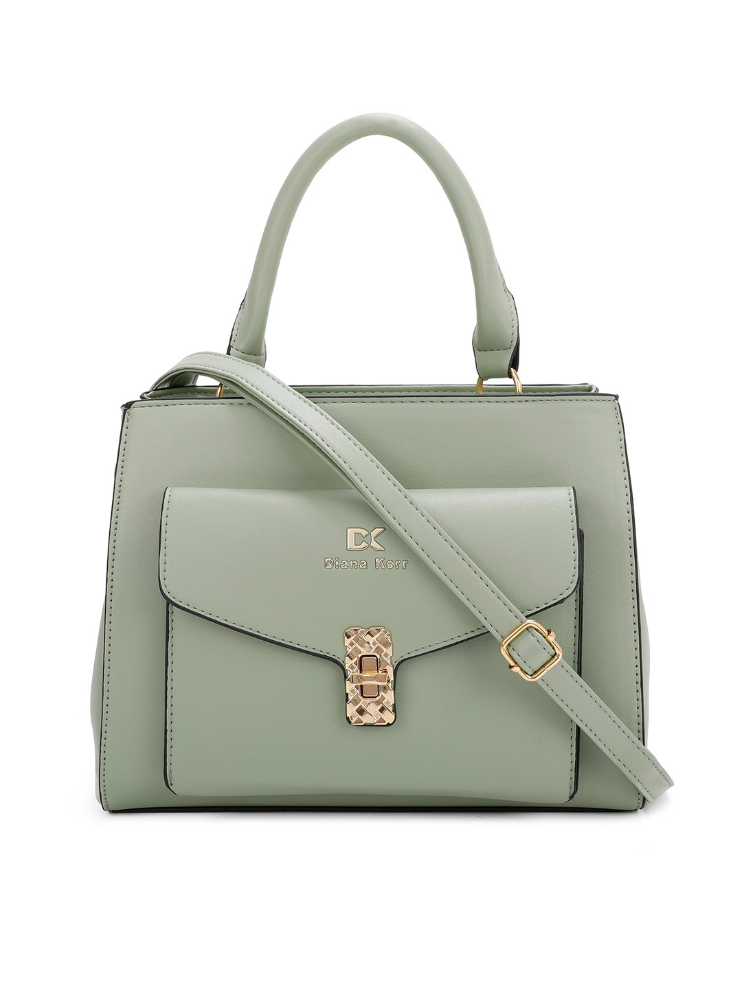 

Diana Korr Textured PU Structured Handheld Bag, Green