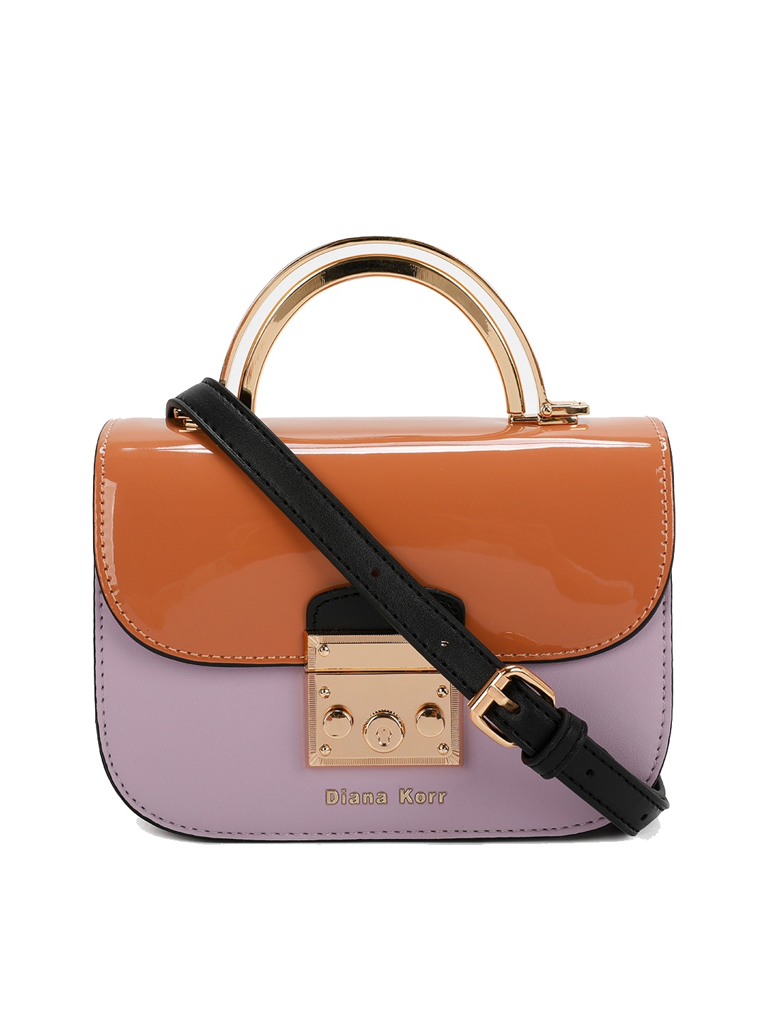 

Diana Korr Colourblocked Structured Satchel Bag, Lavender