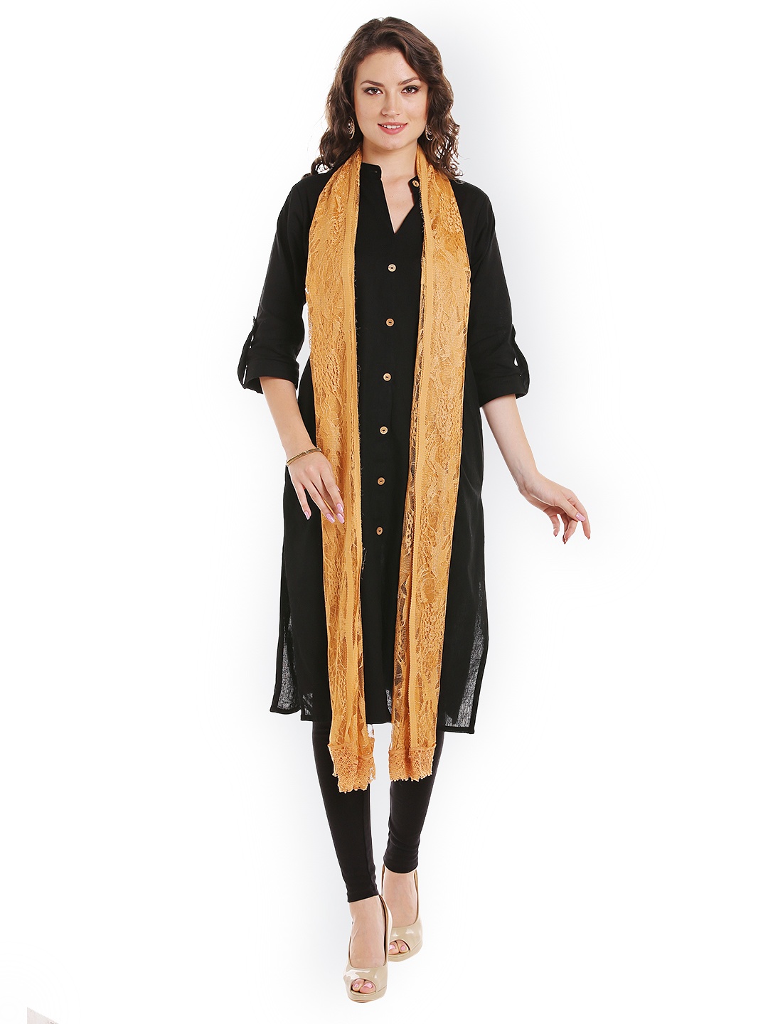 

Dupatta Bazaar Beige Dupatta With Woven Design