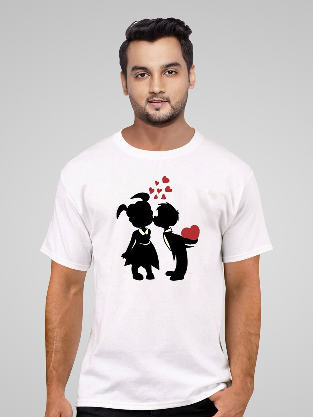 

Pootlu Graphic Printed Pure Cotton T-shirt, White