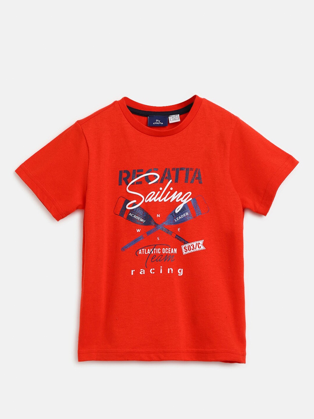 

Chicco Boys Typography Printed Pure Cotton T-shirt, Red