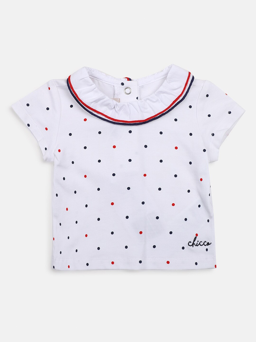 

Chicco Infant Girls Polka Dot T-shirt, White