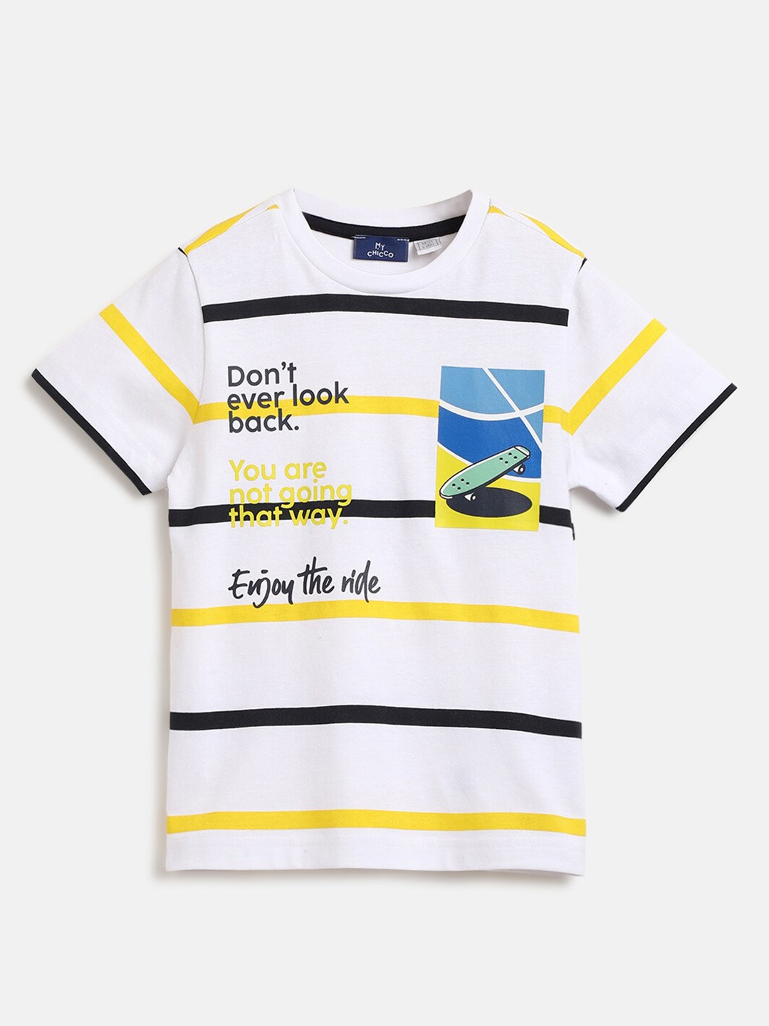 

Chicco Infant Boys Striped Pure Cotton T-shirt, White