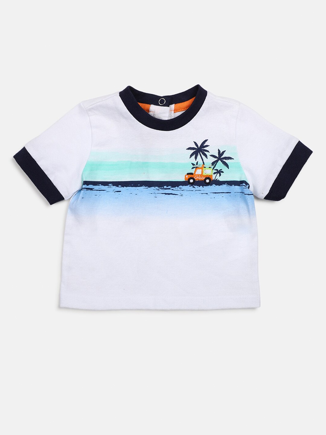 

Chicco Boys Printed Pure Cotton T-shirt, White