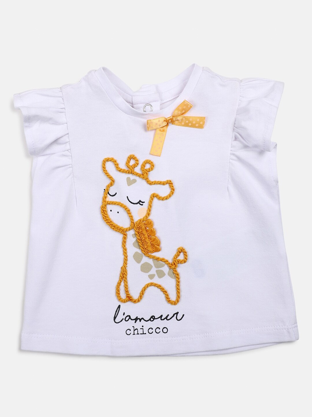 

Chicco Infant Girls Graphic Printed T-shirt, White