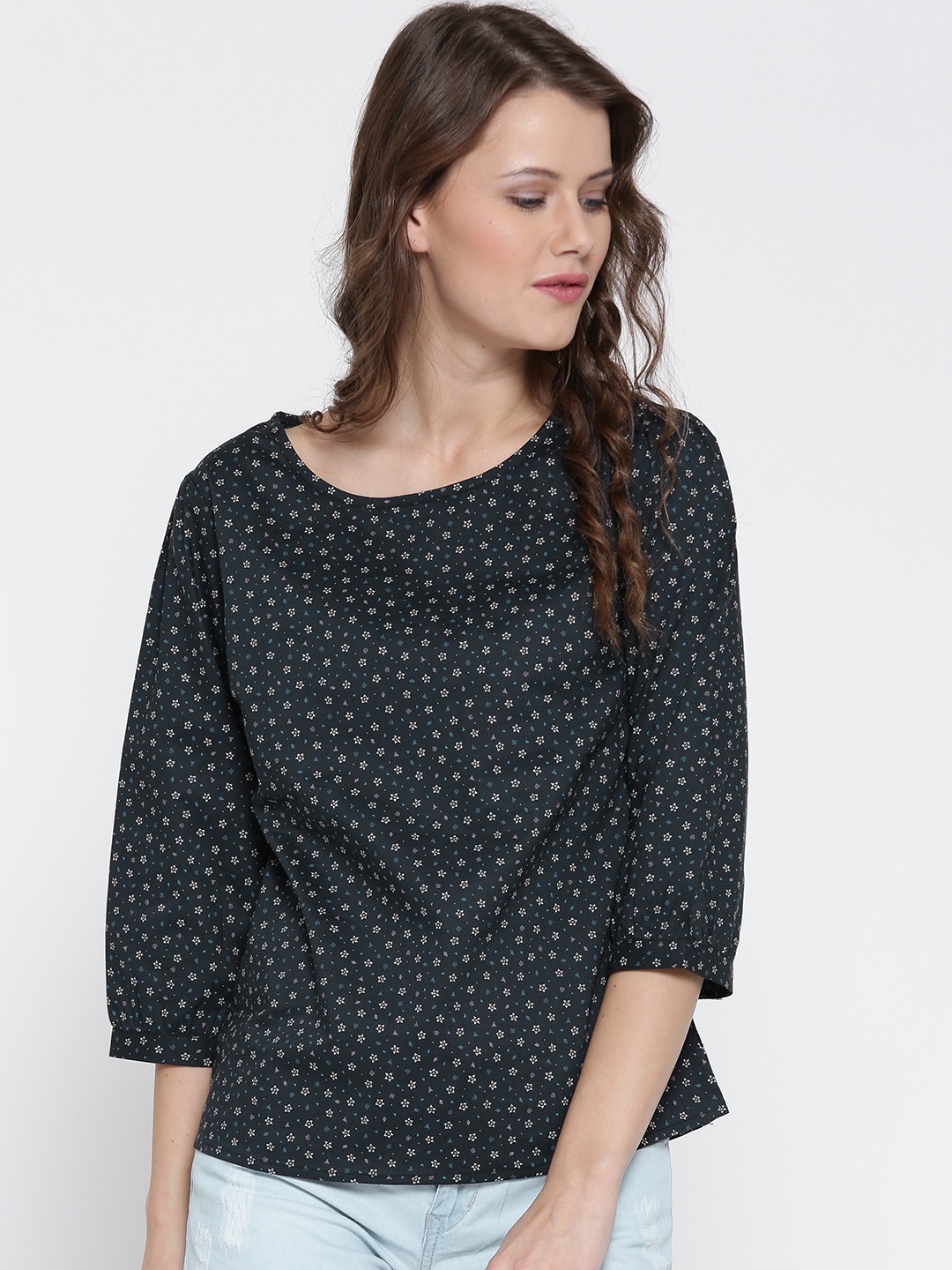 

Sera Women Navy Blue Printed Top