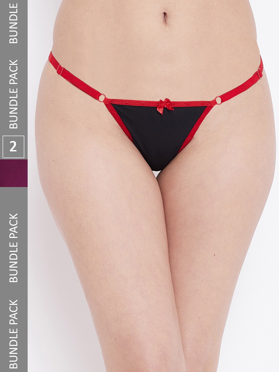 

N-Gal Pack Of 2 Low-Rise Anti-Odour Thong Briefs, Pink