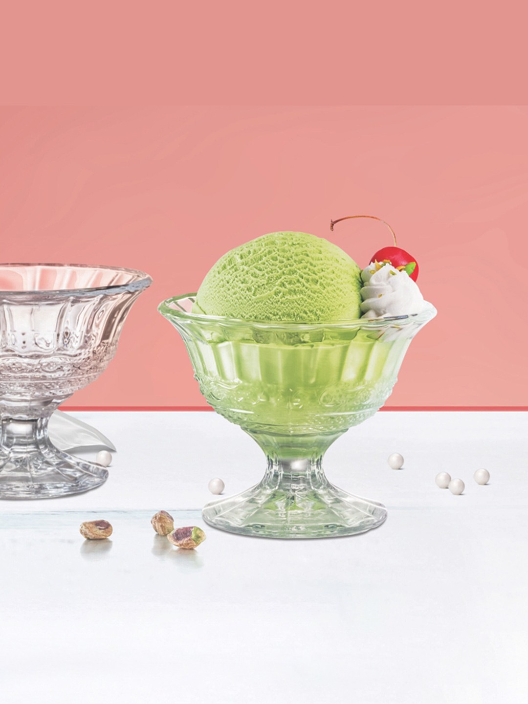 

Treo Florence Transparent 6 Pieces Textured Glass Bowls 140 ml Each