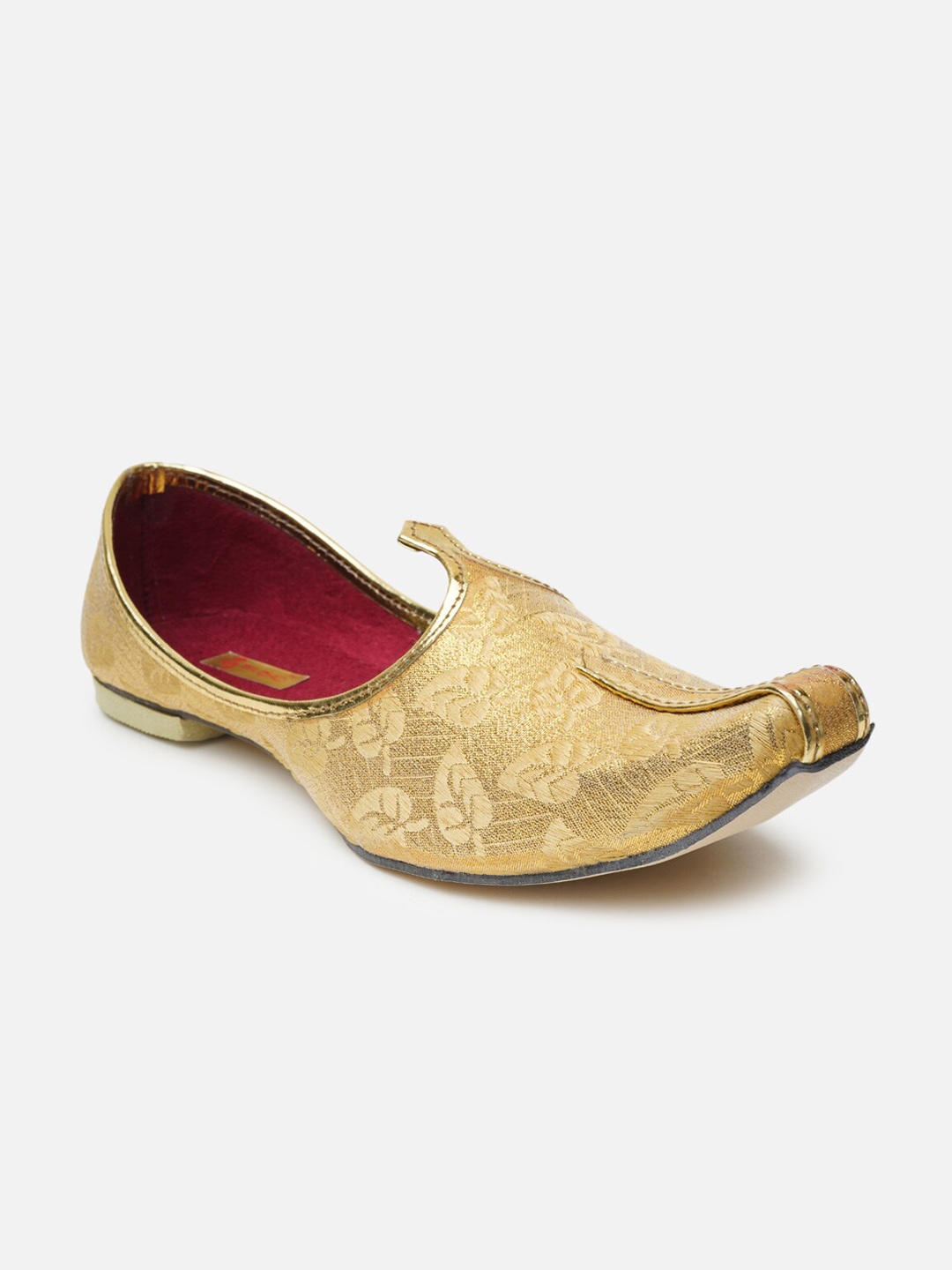 

Ta Chic Men Woven Design Mojaris, Gold