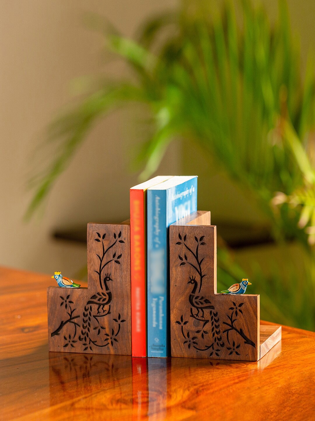 

ExclusiveLane The Jungle Blocks Brown & Black Self Design Wooden Books Organisers
