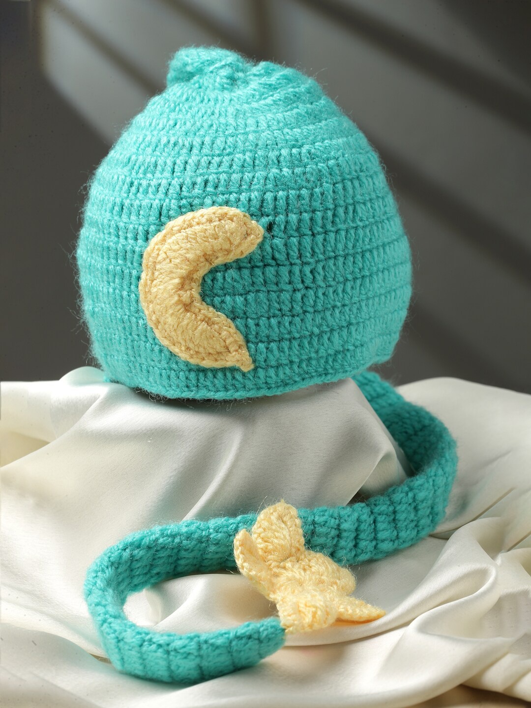 

Babymoon Infants Crochet Moon Star Cap Photoshoot Prop, Green