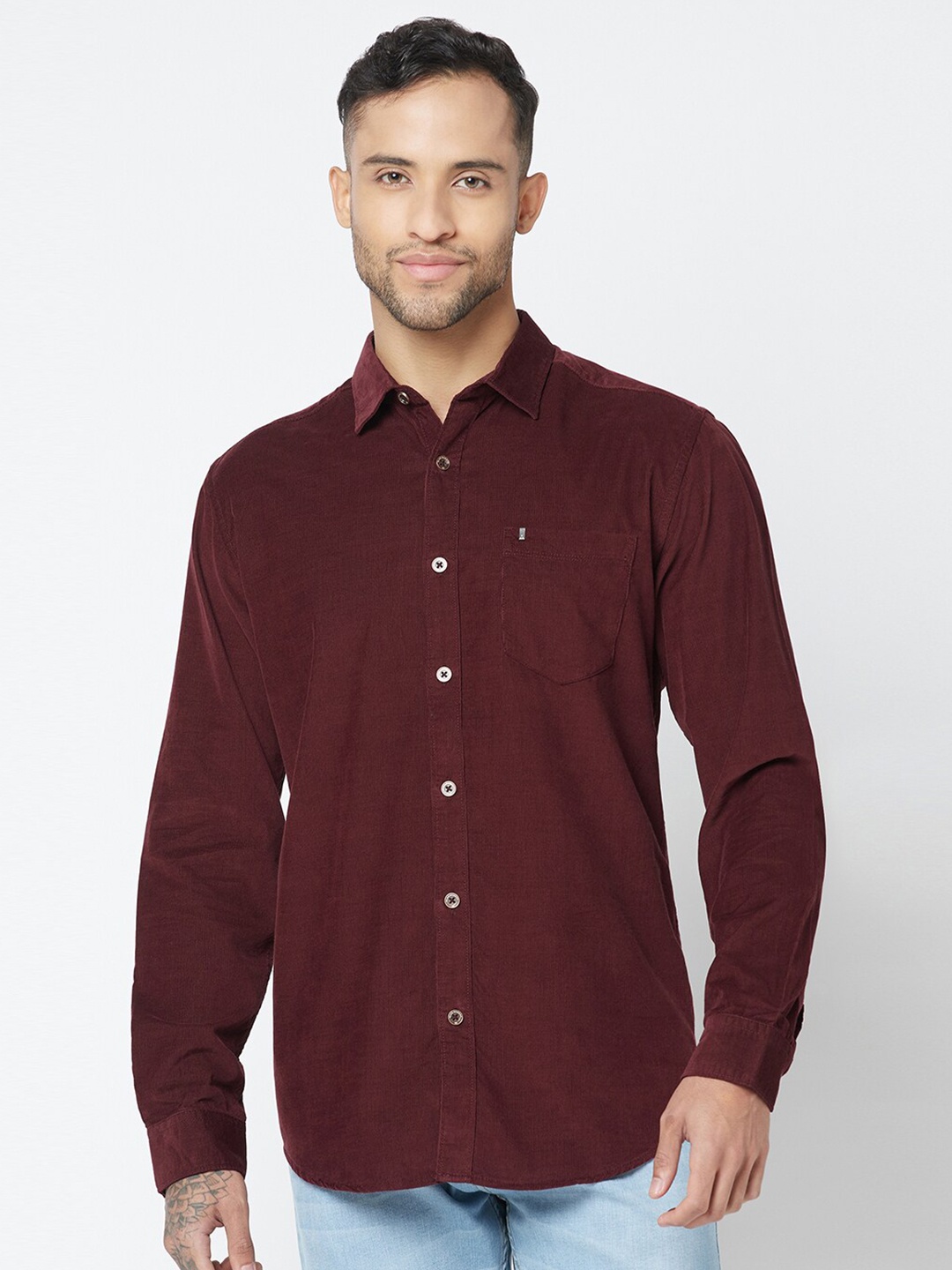 

Blue Buddha Regular Fit Cotton Casual Shirt, Maroon