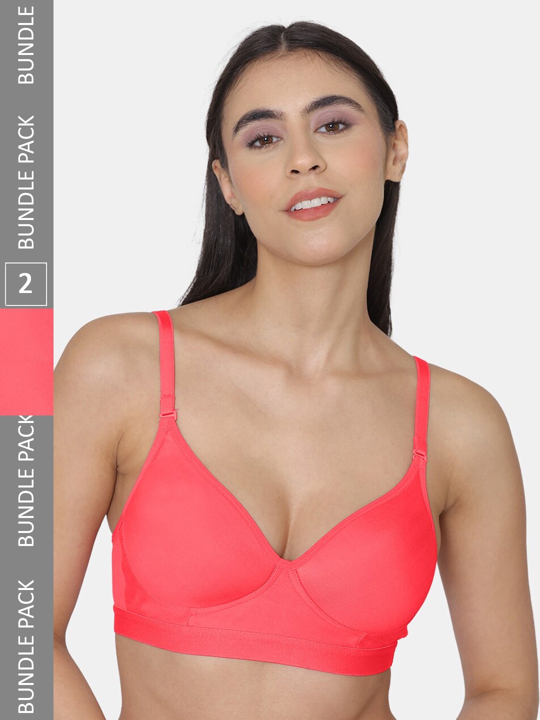 

KOMLI Lightly Padded Everyday Bra, Coral