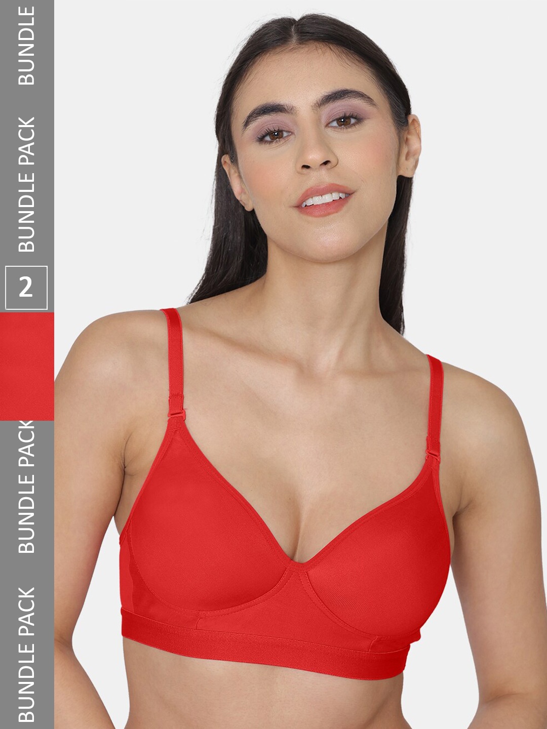 

KOMLI Lightly Padded Everyday Bra, Red
