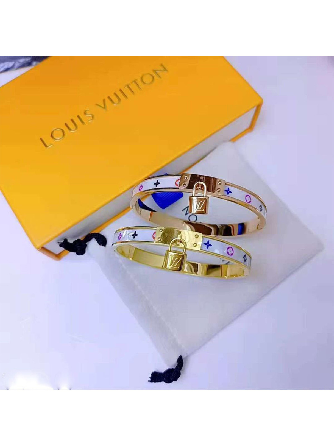 

ZIVOM Mother of Pearl Gold-Plated Kada Bracelet