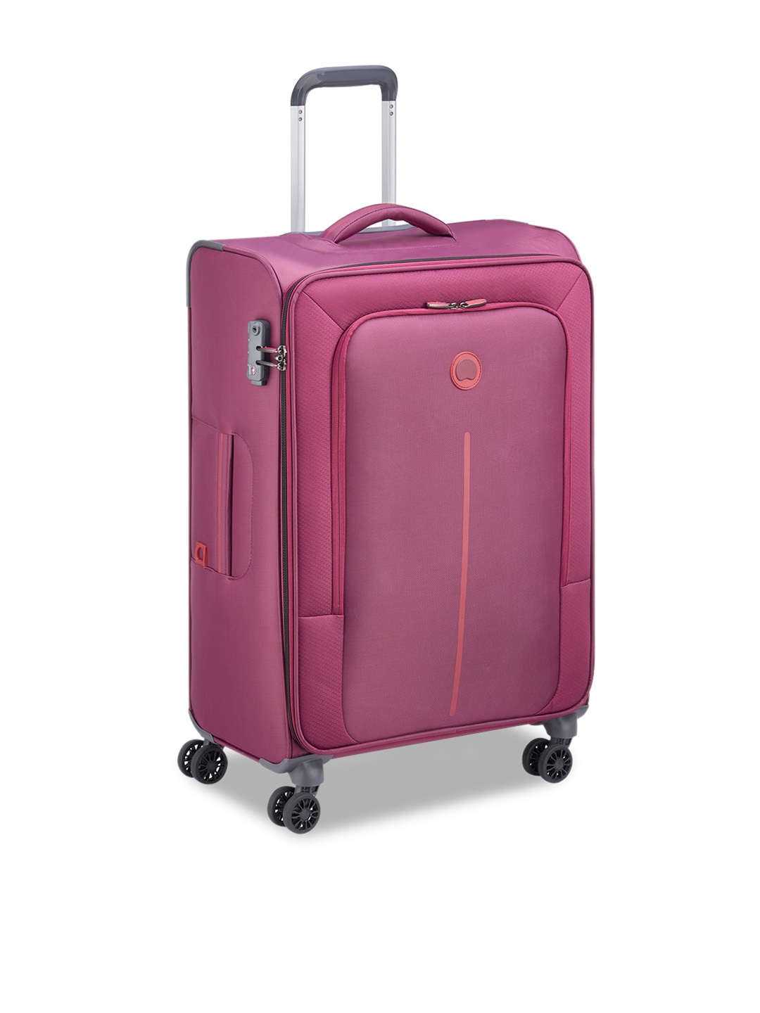 

DELSEY Caracas Textured Soft-Sided Cabin Trolley Bag- 55 cm, Purple