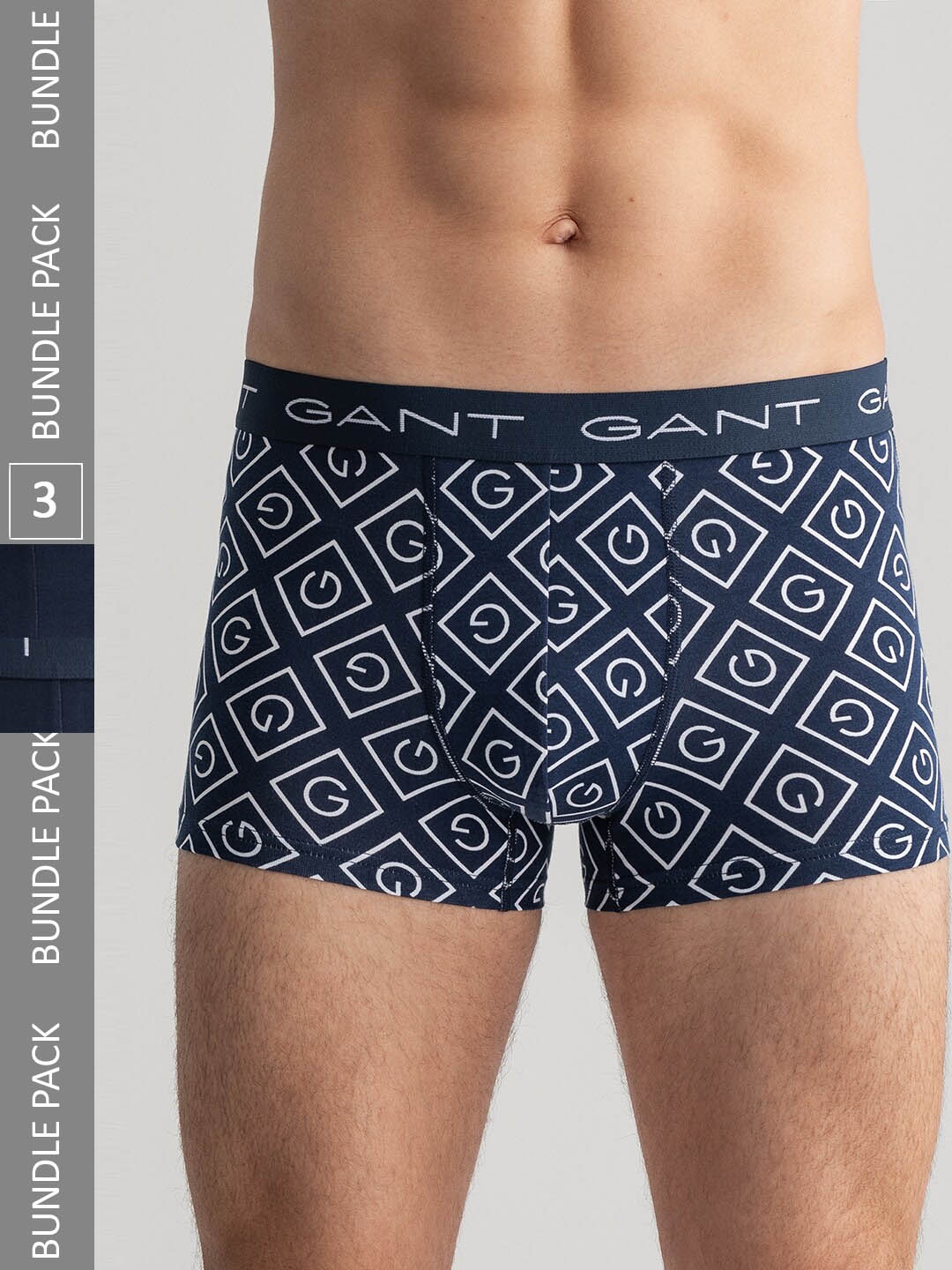 

GANT Men Pack Of 3 Printed Trunks 8905241117741, Blue
