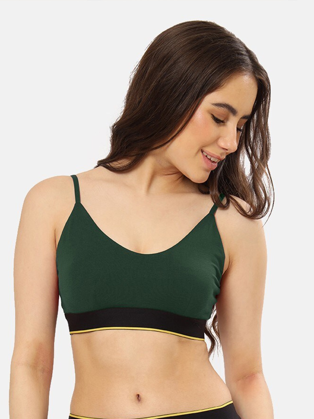 

bummer Micro Modal Dry-Fit Sports Bralette Bra BRAPA01S, Green