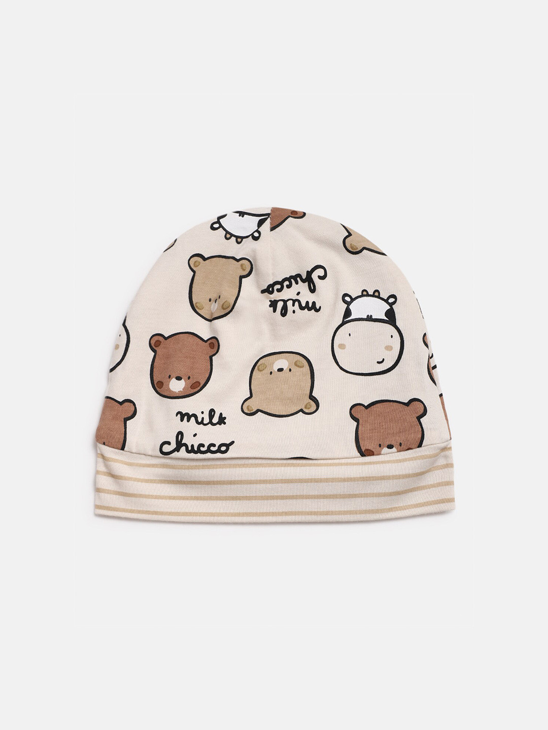 

Chicco Infants Printed Cotton Beanie, Beige