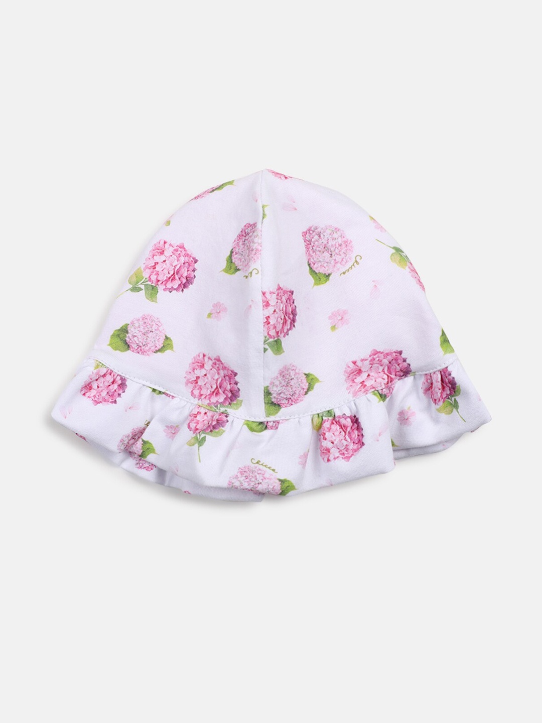 

Chicco Infant Girls Floral Printed Reversible Hat, White