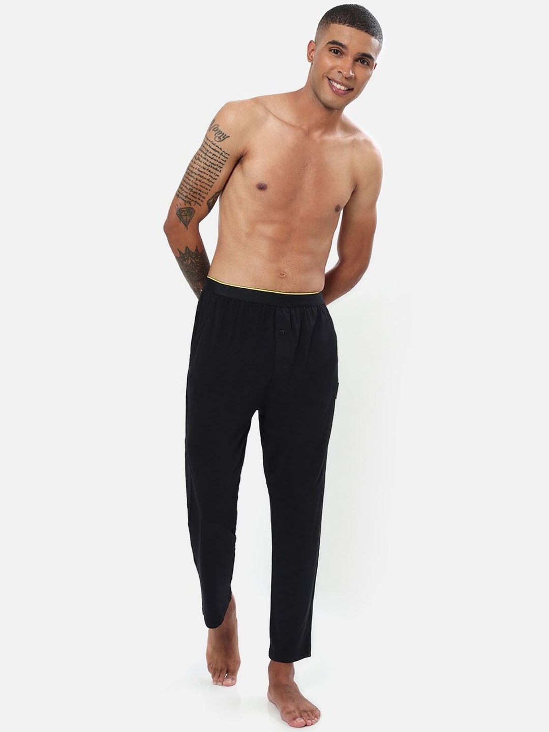 

bummer Men Solid Micro Modal Nox Lounge Pant, Black