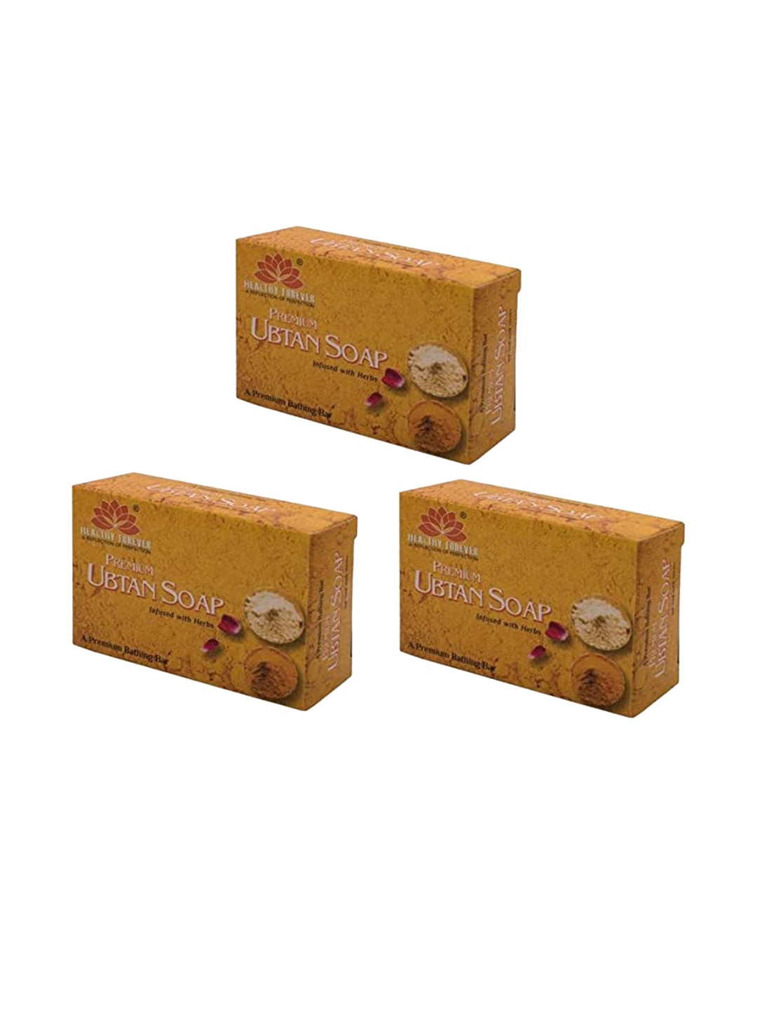 

HEALTHY FOREVER Pack Of 3 Ubtan Soap, Na