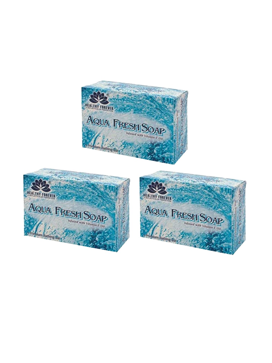 

HEALTHY FOREVER Pack of 3 Homemade Hydrated Aqua Fresh Soap-120gm, Blue