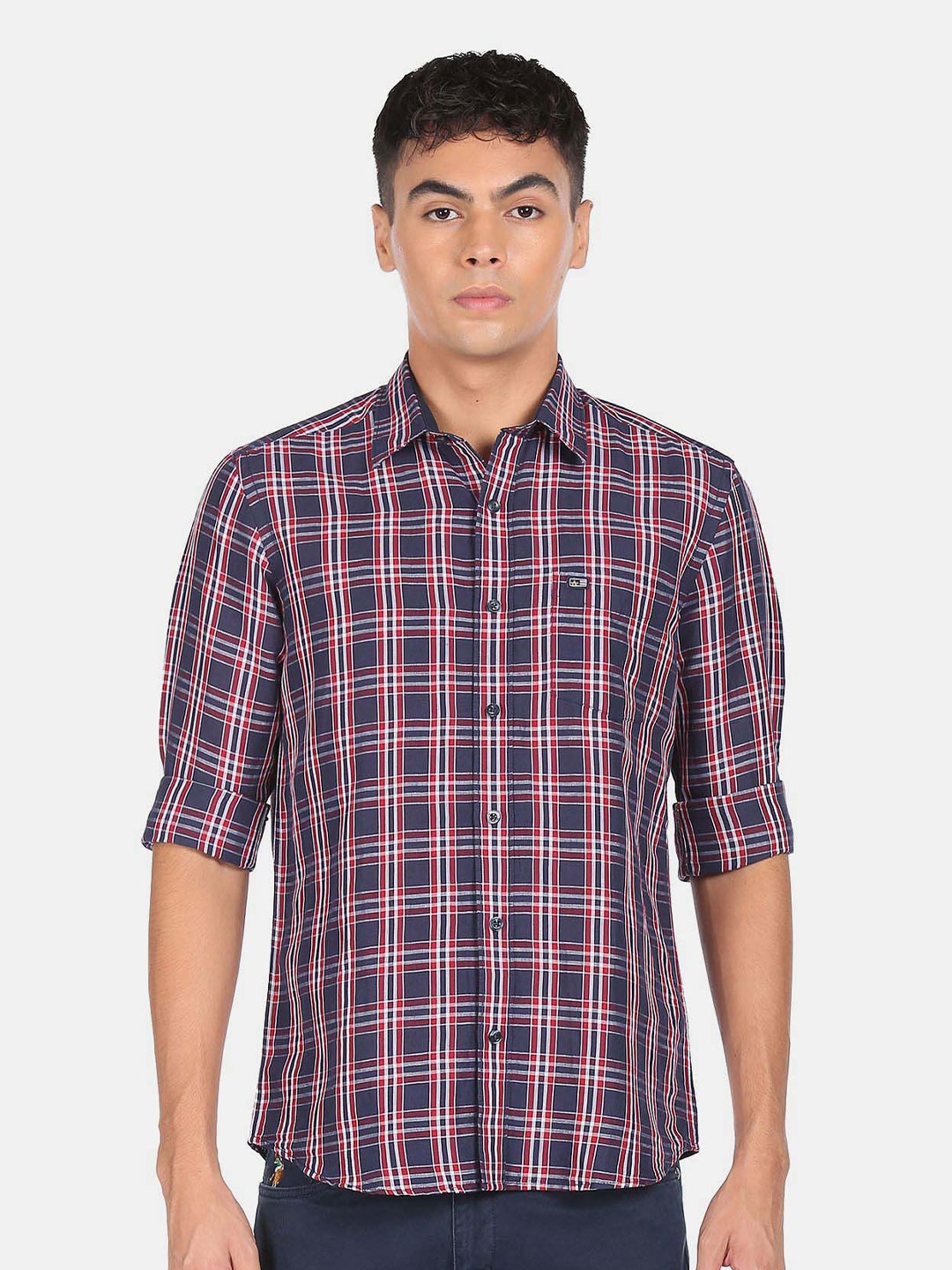 

Arrow Tartan Checks Casual Shirt, Blue
