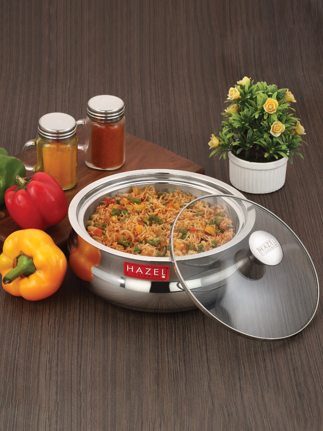

HAZEL Stainless Steel Casserole With Glass Lid 1.25 L
