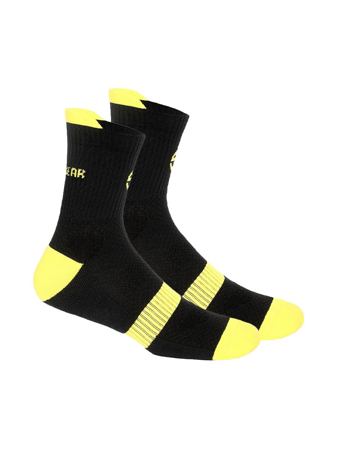 

SuperGear Men Patterned Anti-Microbial Ankle-Length Cycling Socks, Yellow