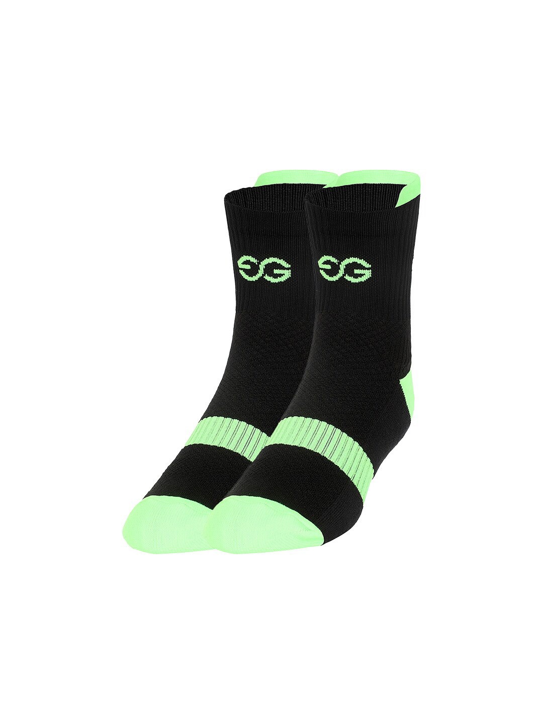 

SuperGear Men Patterned Anti-Microbial Ankle-Length Cycling Socks, Green