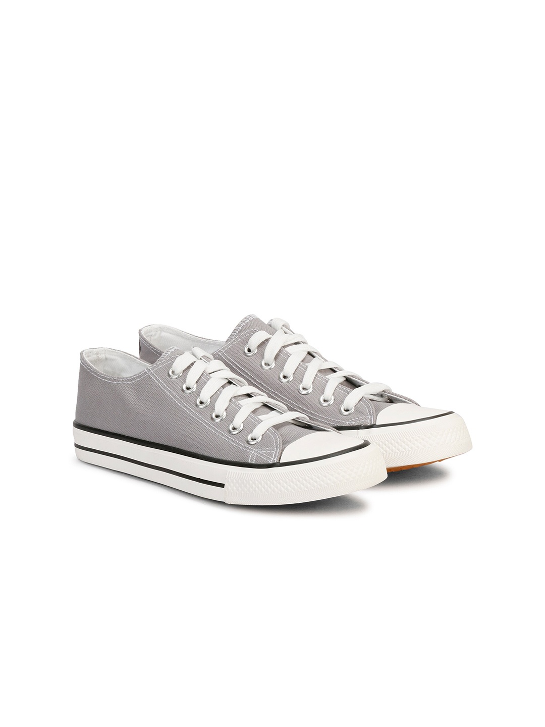 

MOZAFIA Women Canvas Lace-up Casual Low Top Sneakers, Grey