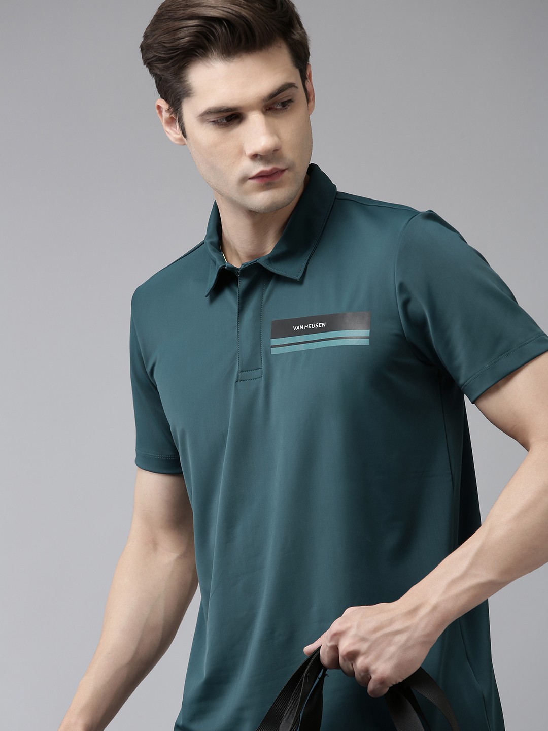

Van Heusen Flex Men Polo Collar Sports T-shirt, Teal