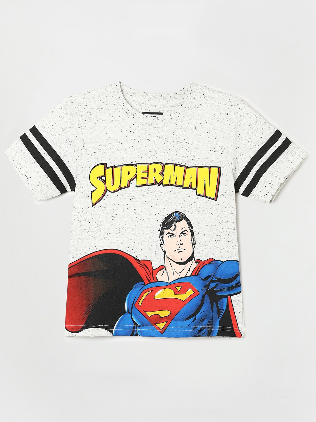 

Fame Forever by Lifestyle Boys Round Neck Superman Printed Cotton T-shirt, White