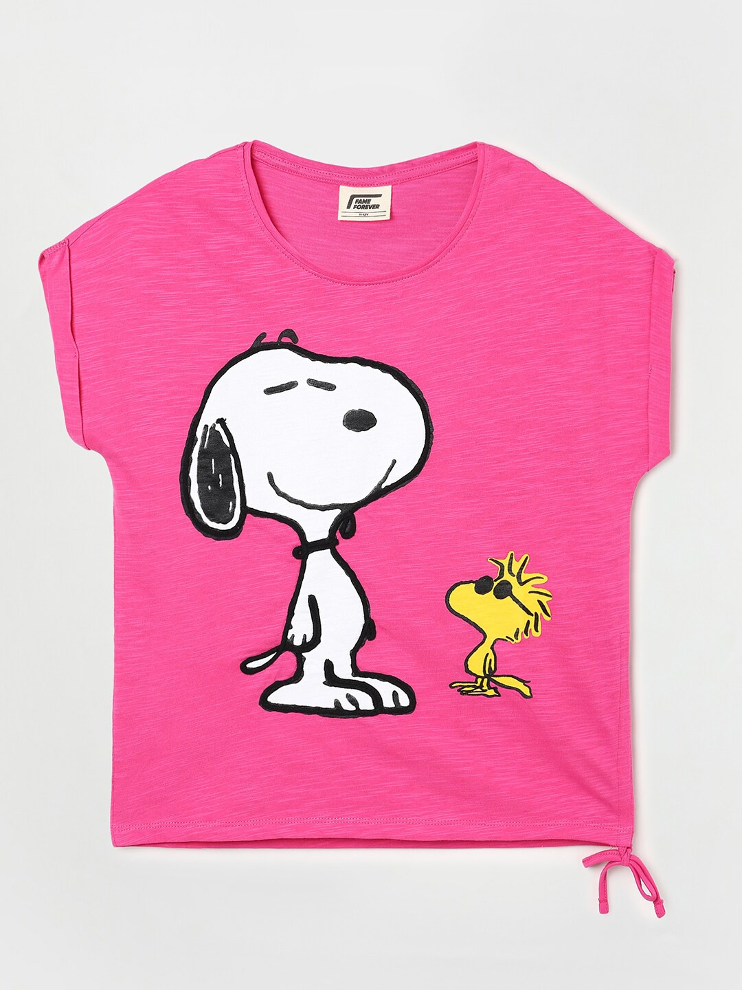 

Fame Forever by Lifestyle Girls Snoopy Printed Extended Sleeves T-shirt, Pink