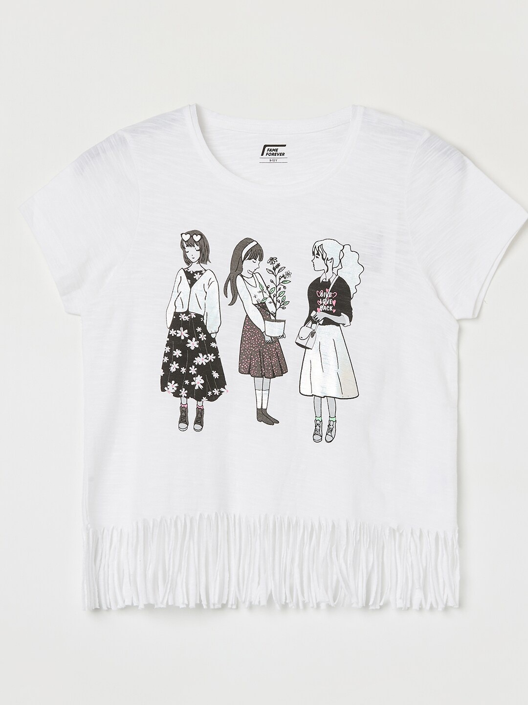 

Fame Forever by Lifestyle Girls Graphic Printed T-shirt, White