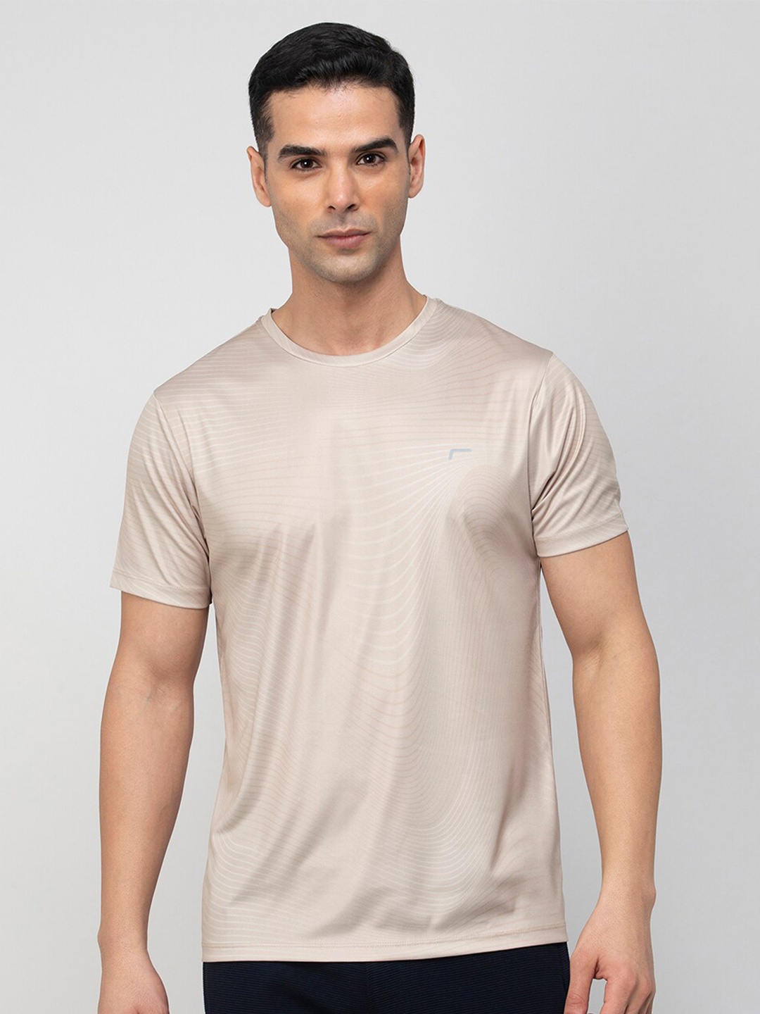 

Fame Forever by Lifestyle Striped Slim Fit T-shirt, Beige