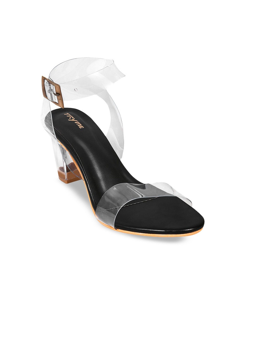 

Try Me Women Open Toe Block Heel, Black