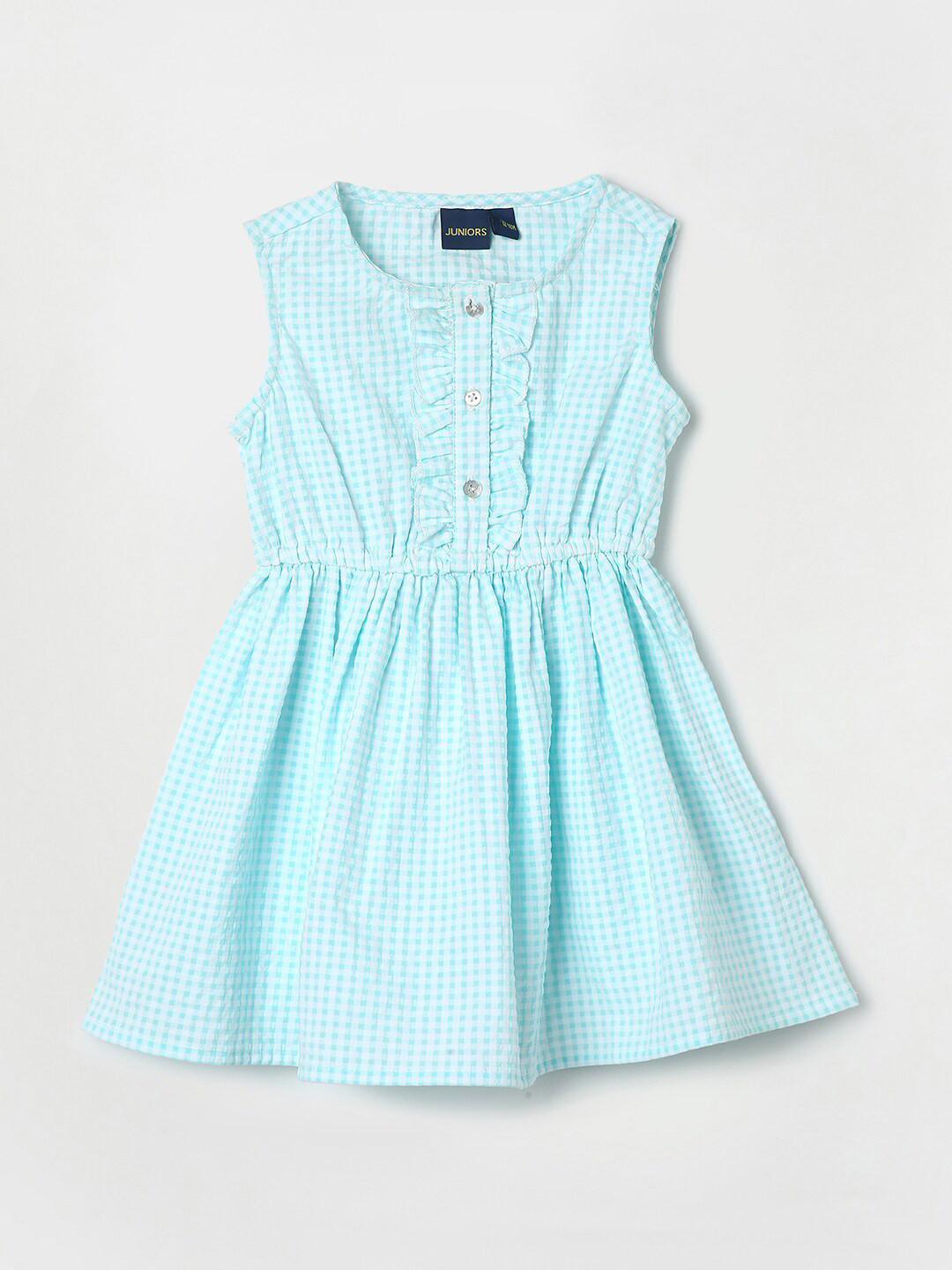 

Juniors by Lifestyle Checked Striped Dress, Blue