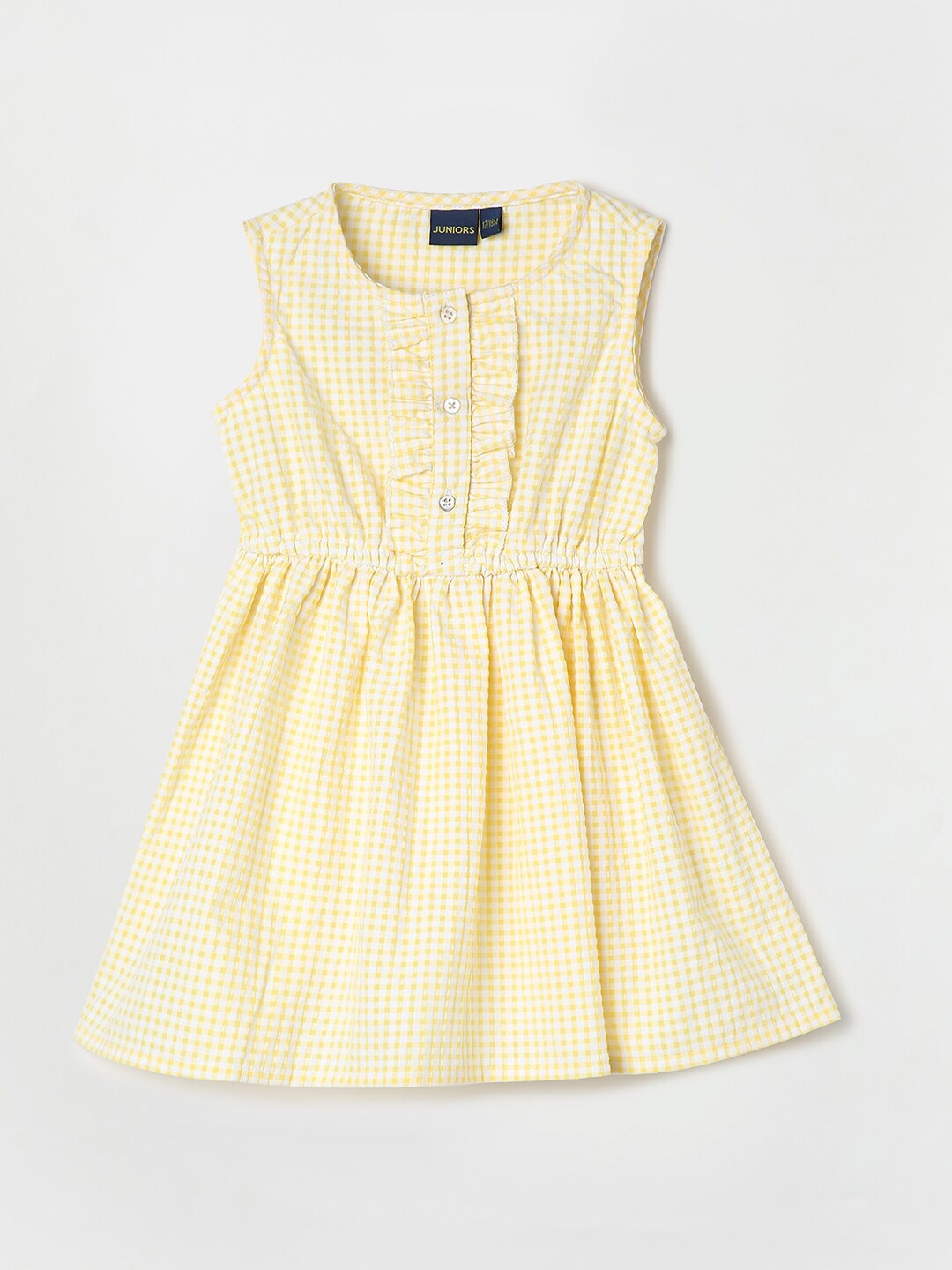 

Juniors by Lifestyle Girls Checked A-Line Dress, Yellow