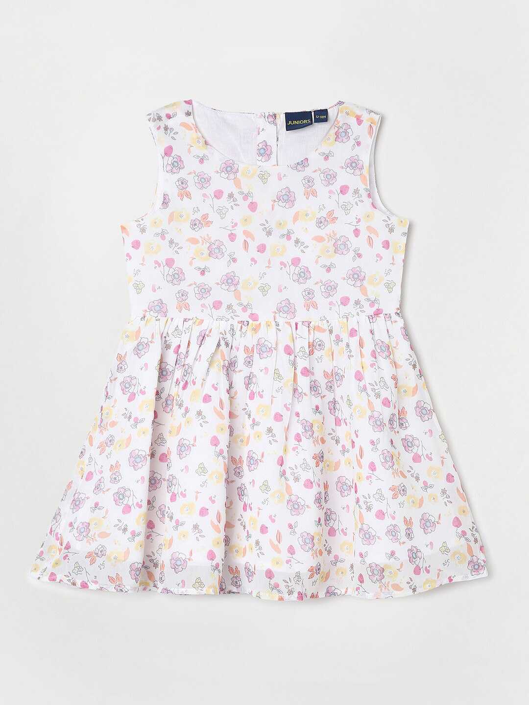 

Juniors by Lifestyle Girls Floral Printed Dress, White
