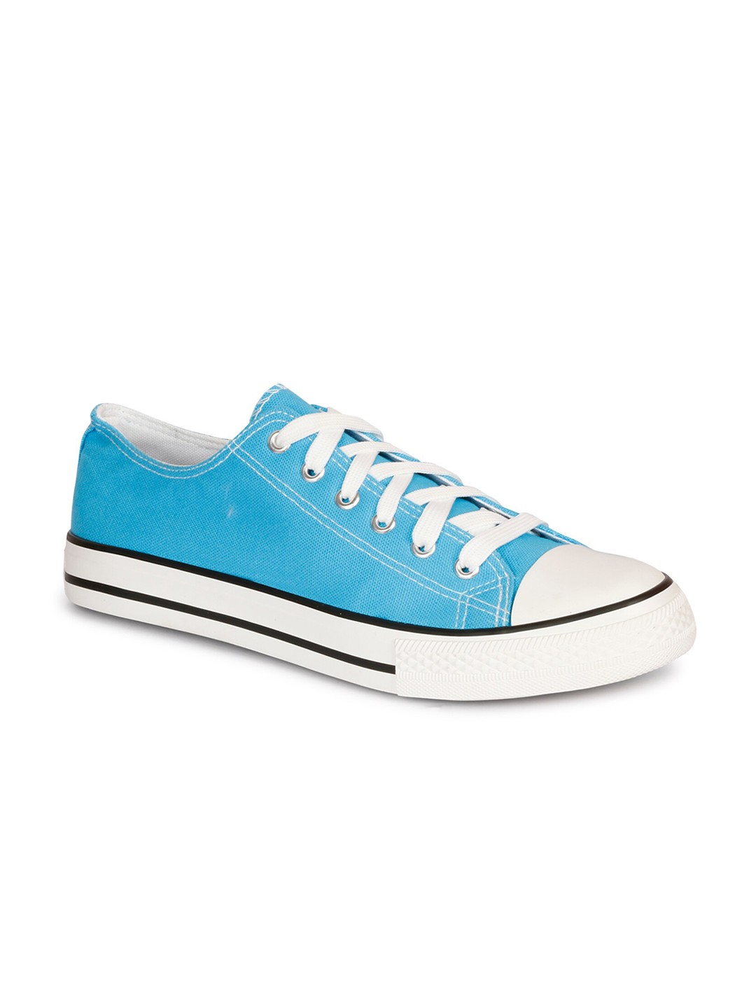 

MOZAFIA Men Canvas Lace-up Casual Low Top Sneakers, Blue