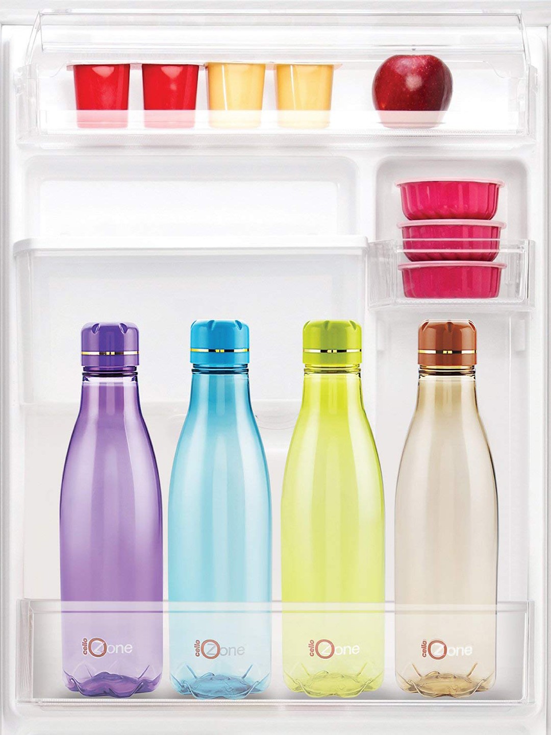 

Cello Ozone 3 Pcs Multi-coloured Plastic Fridge Bottle 1 L Each