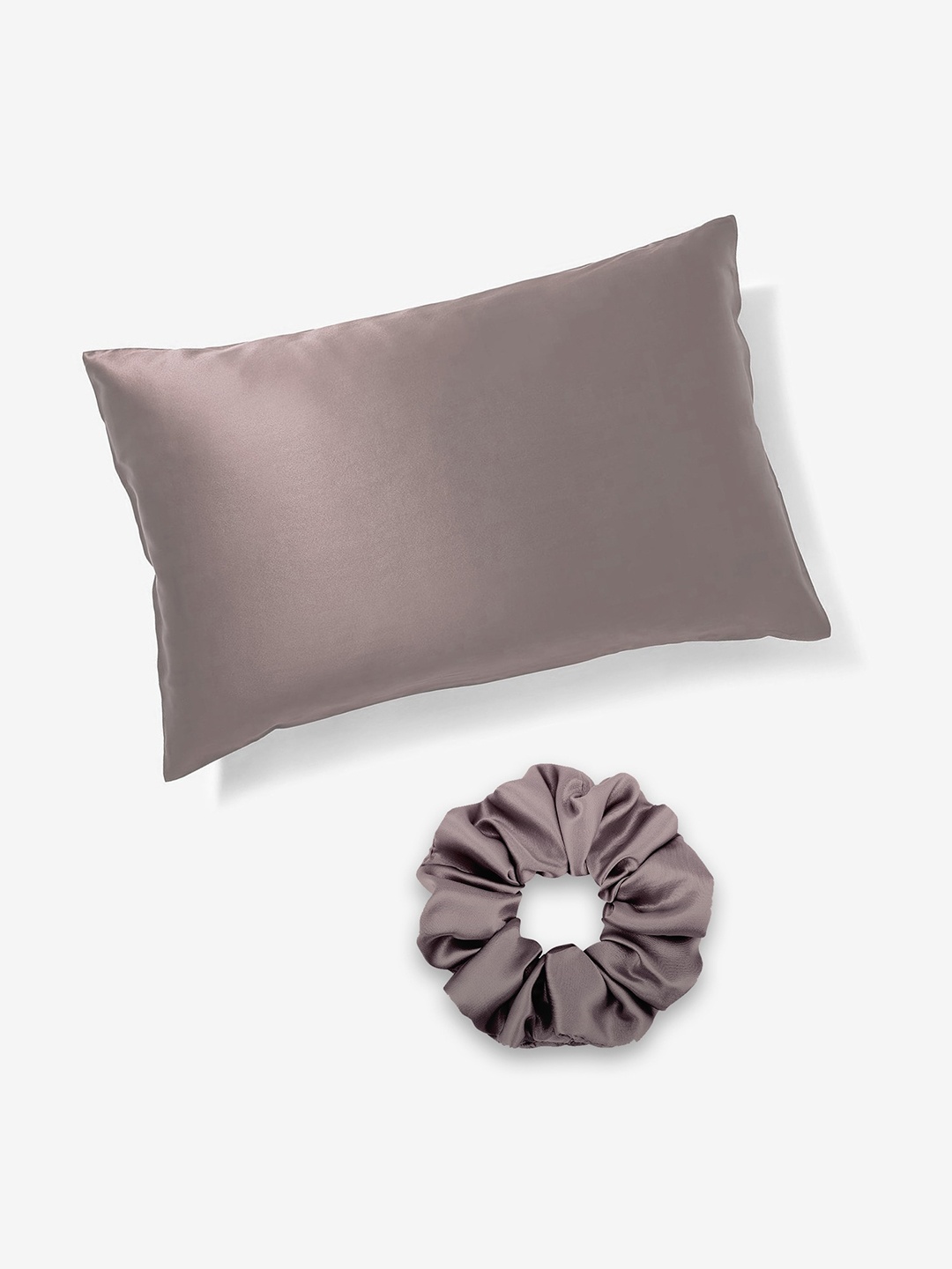 

Furbo Charcoal Grey 2 Pieces Mulberry Silk Pillow Covers With 2 Pieces Scrunchies