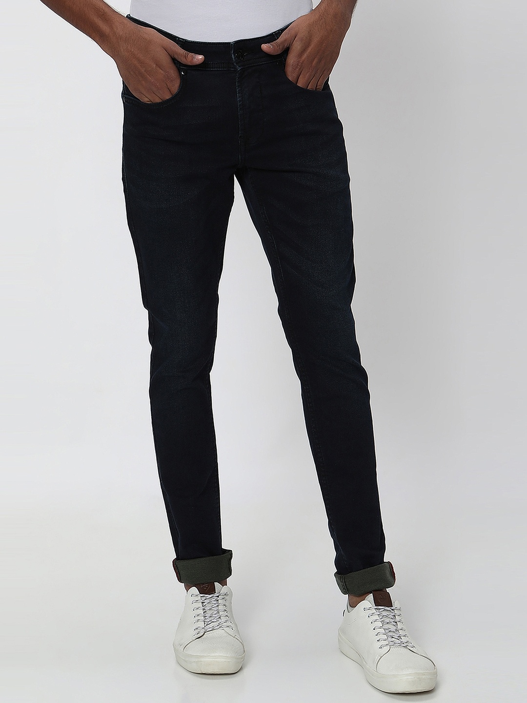 

Mufti Men Skinny Fit Stretchable Jeans, Navy blue