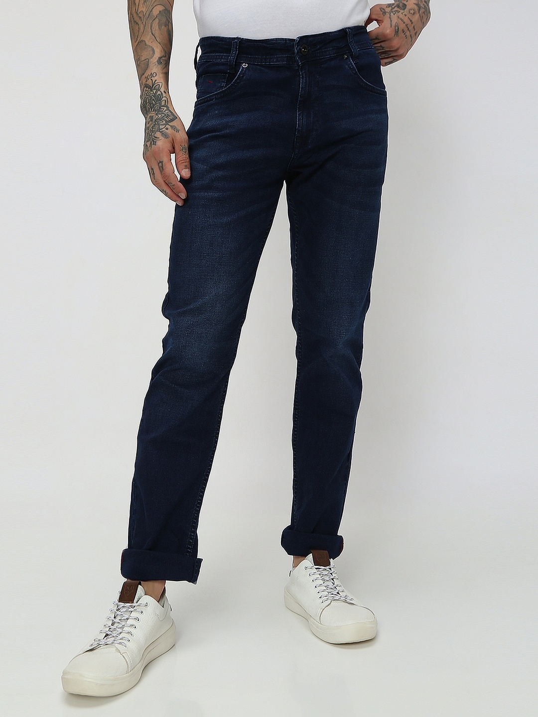 

Mufti Men Straight Fit Stretchable Jeans, Navy blue