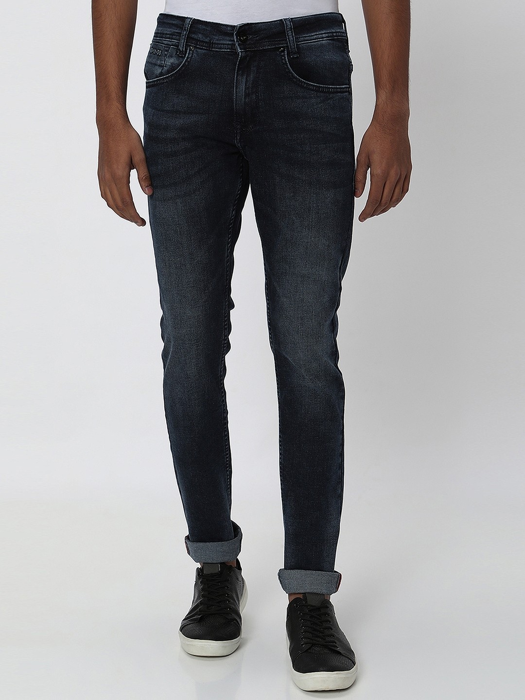 

Mufti Men Skinny Fit Light Fade Stretchable Cotton Jeans, Blue